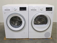 Siemens iq300 isensoric wasmachine & siemens iq500 isensoric wasdroger - afbeelding 1 van  8