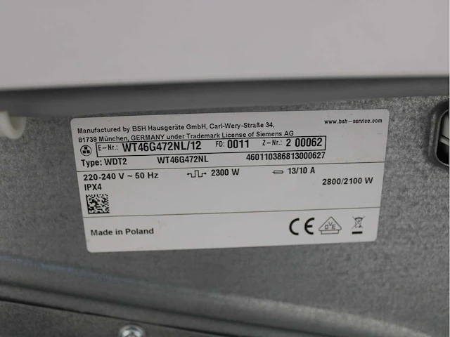 Siemens iq300 isensoric wasmachine & siemens iq500 isensoric wasdroger - afbeelding 8 van  8