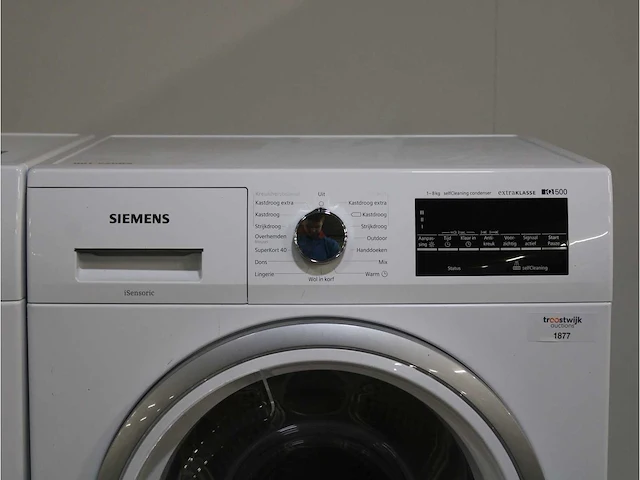 Siemens iq500 isensoric aquastop extraklasse wasmachine & siemens iq500 isensoric selfcleaning condenser extraklasse droger - afbeelding 6 van  8