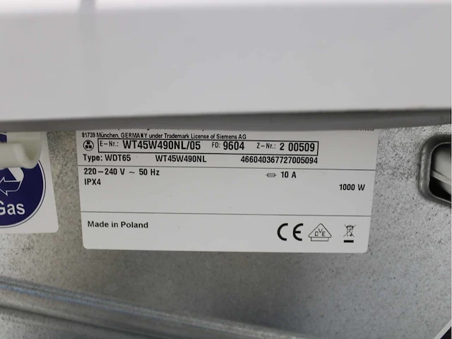 Siemens iq500 isensoric aquastop extraklasse wasmachine & siemens iq500 isensoric selfcleaning condenser extraklasse wasdroger - afbeelding 8 van  8