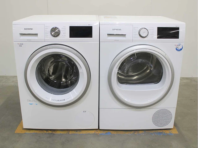 Siemens iq500 isensoric aquastop extraklasse wasmachine & siemens iq500 isensoric selfcleaning condenser wasdroger - afbeelding 1 van  8