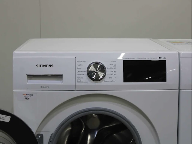 Siemens iq500 isensoric aquastop extraklasse wasmachine & siemens iq500 isensoric selfcleaning condenser wasdroger - afbeelding 3 van  8