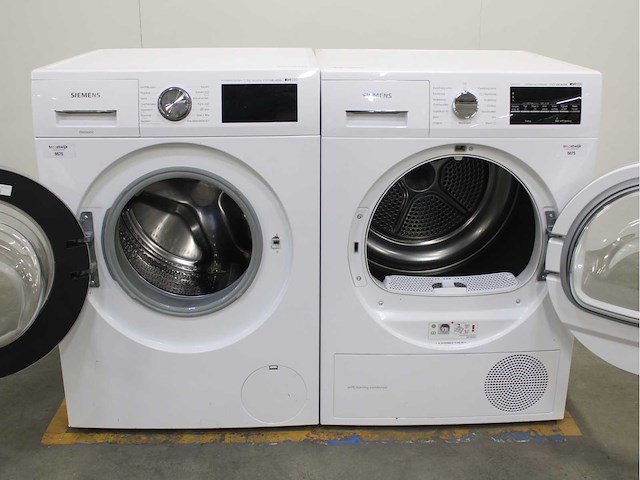 Siemens iq500 isensoric aquastop extraklasse wasmachine & siemens iq500 isensoric selfcleaning condenser extraklasse wasdroger - afbeelding 2 van  8