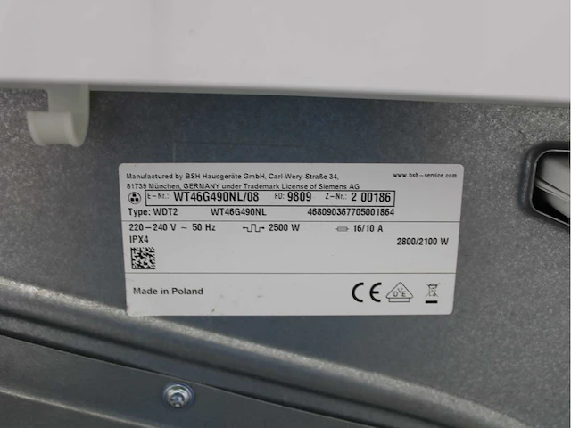 Siemens iq500 isensoric aquastop extraklasse wasmachines & siemens iq500 isensoric extraklasse wasdrogers - afbeelding 8 van  8