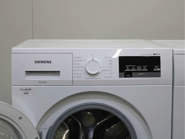 Siemens iq500 isensoric aquastop iqdrive wasmachine & siemens iq300 isensoric wasdroger - afbeelding 3 van  8