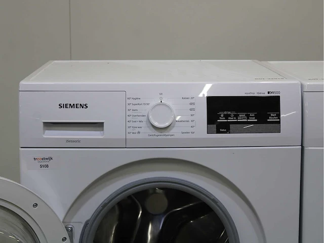 Siemens iq500 isensoric aquastop iqdrive wasmachine & siemens iq300 isensoric wasdroger - afbeelding 3 van  8