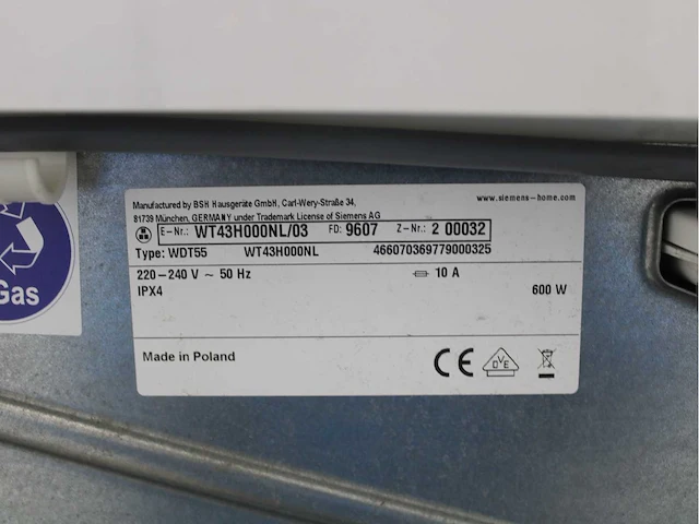 Siemens iq500 isensoric aquastop iqdrive wasmachine & siemens iq300 isensoric wasdroger - afbeelding 8 van  8