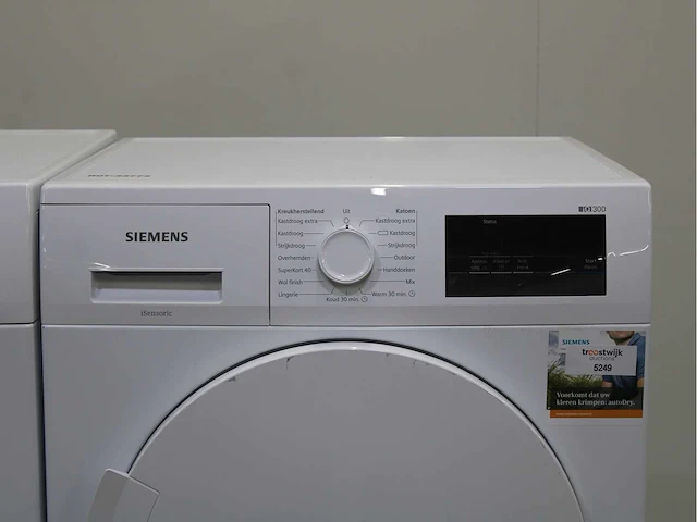 Siemens iq500 isensoric aquastop iqdrive wasmachine & siemens iq300 isensoric wasdroger - afbeelding 6 van  8