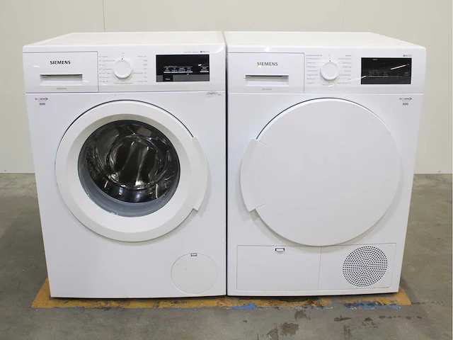 Siemens iq500 isensoric aquastop iqdrive wasmachine & siemens iq300 isensoric wasdroger - afbeelding 1 van  8