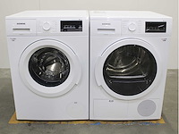 Siemens iq500 isensoric aquastop iqdrive wasmachine & siemens iq300 isensoric wasdroger - afbeelding 1 van  8