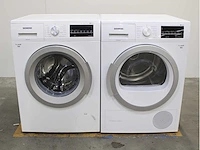 Siemens iq500 isensoric aquastop iqdrive wasmachine & siemens iq500 isensoric bestcollection selfcleaning condenser wasdroger - afbeelding 1 van  8