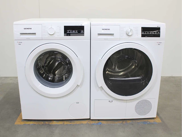 Siemens iq500 isensoric aquastop iqdrive wasmachine & siemens iq500 isensoric bestcollection wasdroger - afbeelding 1 van  8