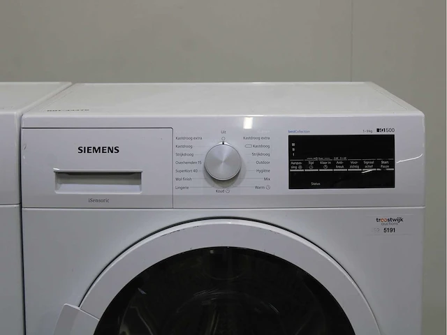Siemens iq500 isensoric aquastop iqdrive wasmachine & siemens iq500 isensoric bestcollection wasdroger - afbeelding 6 van  8