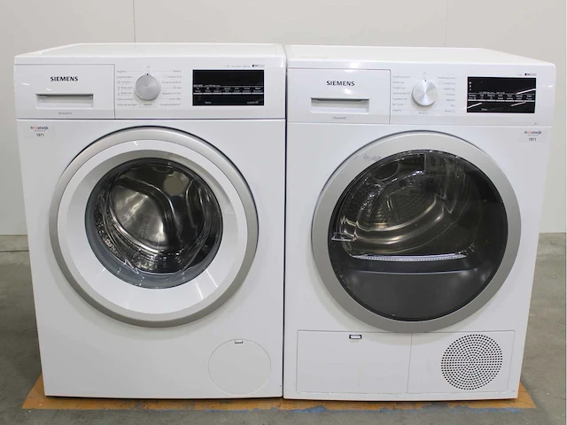 Siemens iq500 isensoric aquastop iqdrive wasmachine & siemens iq500 isensoric droger - afbeelding 1 van  8
