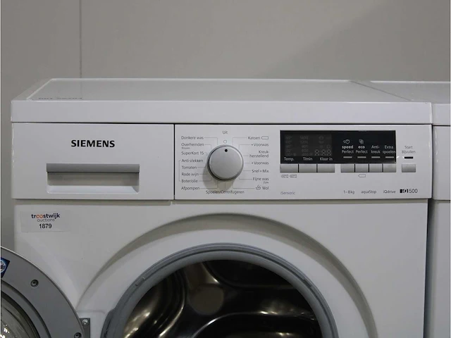 Siemens iq500 isensoric aquastop iqdrive wasmachine & siemens iq500 isensoric selfcleaning condenser droger - afbeelding 3 van  8