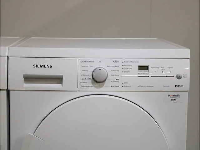 Siemens iq500 isensoric aquastop iqdrive wasmachine & siemens iq500 isensoric selfcleaning condenser droger - afbeelding 6 van  8