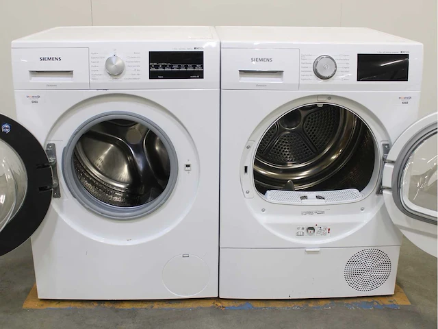 Siemens iq500 isensoric aquastop iqdrive wasmachine & siemens iq500 isensoric selfcleaning condenser wasdroger - afbeelding 2 van  8