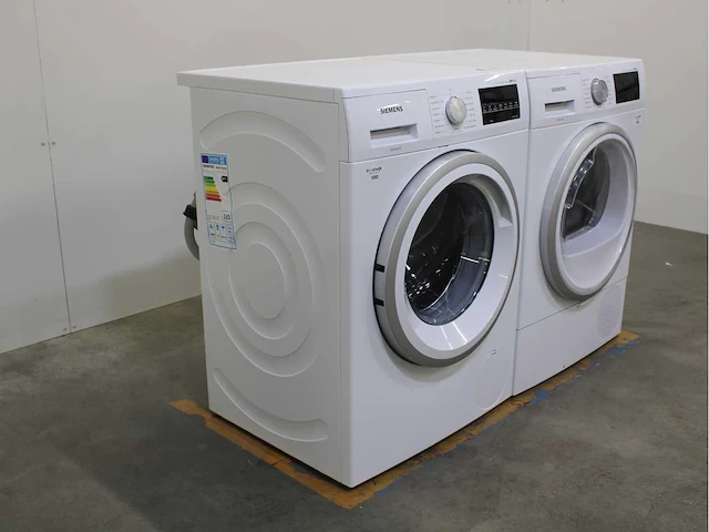 Siemens iq500 isensoric aquastop iqdrive wasmachine & siemens iq500 isensoric selfcleaning condenser wasdroger - afbeelding 4 van  8