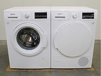 Siemens iq500 isensoric aquastop iqdrive wasmachine & siemens iq500 isensoric selfcleaning condenser wasdroger - afbeelding 1 van  8
