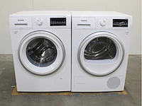 Siemens iq500 isensoric aquastop iqdrive wasmachine & siemens iq500 isensoric selfcleaning condenser wasdroger - afbeelding 1 van  8