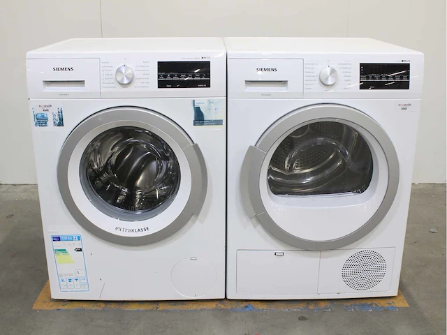 Siemens iq500 isensoric aquastop iqdrive wasmachine & siemens iq500 isensoric wasdroger - afbeelding 1 van  8