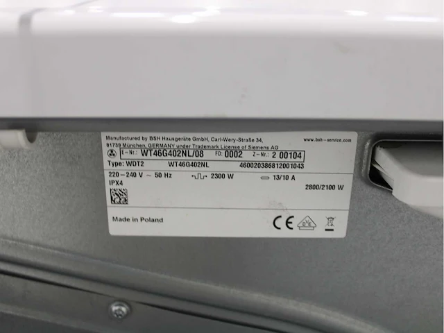 Siemens iq500 isensoric aquastop iqdrive wasmachine & siemens iq500 isensoric wasdroger - afbeelding 8 van  8