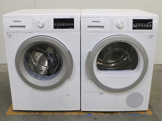Siemens iq500 isensoric aquastop iqdrive wasmachine & siemens iq500 isensoric wasdroger - afbeelding 1 van  8