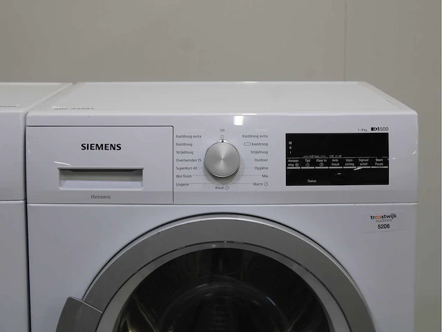 Siemens iq500 isensoric aquastop iqdrive wasmachine & siemens iq500 isensoric wasdroger - afbeelding 6 van  8