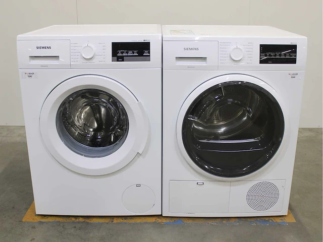 Siemens iq500 isensoric aquastop iqdrive wasmachine & siemens iq500 isensoric wasdroger - afbeelding 1 van  8