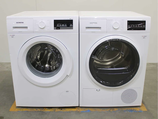 Siemens iq500 isensoric aquastop iqdrive wasmachine & siemens iq500 isensoric wasdroger - afbeelding 1 van  8