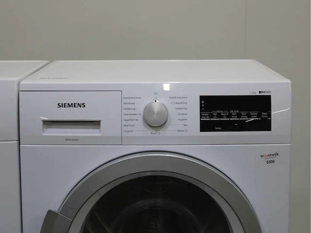 Siemens iq500 isensoric aquastop iqdrive wasmachine & siemens iq500 isensoric wasdroger - afbeelding 6 van  8