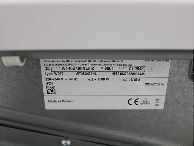 Siemens iq500 isensoric aquastop iqdrive wasmachine & siemens iq500 isensoric wasdroger - afbeelding 8 van  8