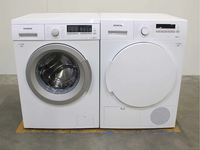 Siemens iq500 isensoric aquastop iqdrive wasmachine & siemens iq500 isensoric wasdroger - afbeelding 1 van  8