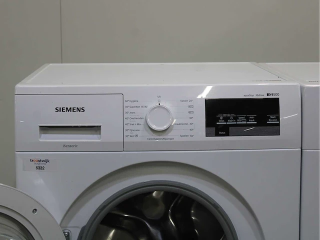 Siemens iq500 isensoric aquastop iqdrive wasmachine & siemens iq700 isensoric selfcleaning condenser wasdroger - afbeelding 3 van  8
