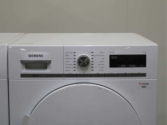 Siemens iq500 isensoric aquastop iqdrive wasmachine & siemens iq700 isensoric selfcleaning condenser wasdroger - afbeelding 6 van  8