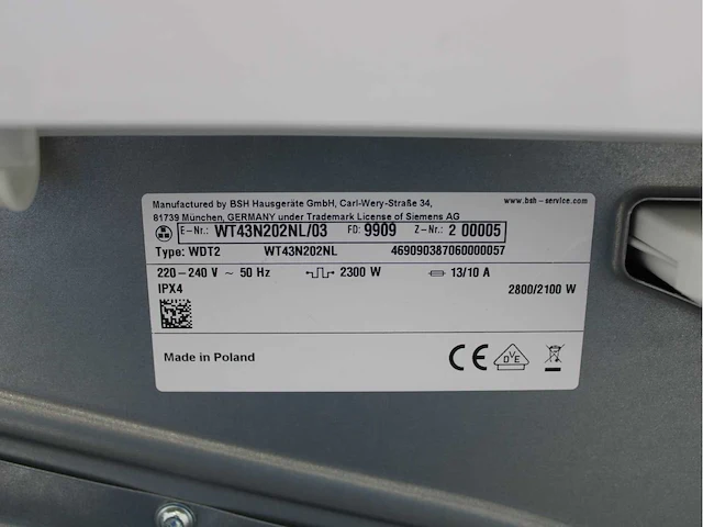 Siemens iq500 isensoric aquastop iqdrive wasmachines & siemens iq300 isensoric wasdrogers - afbeelding 8 van  8