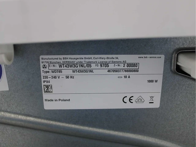 Siemens iq500 isensoric aquastop iqdrive wasmachines & siemens iq500 bestcollection selfcleaning condenser wasdrogers - afbeelding 8 van  8