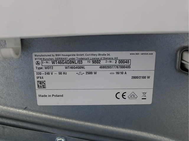 Siemens iq500 isensoric aquastop iqdrive wasmachines & siemens iq500 isensoric bestcollection wasdrogers - afbeelding 8 van  8