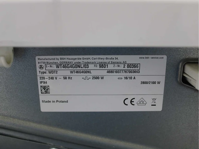 Siemens iq500 isensoric aquastop iqdrive wasmachines & siemens iq500 isensoric bestcollection wasdrogers - afbeelding 8 van  8