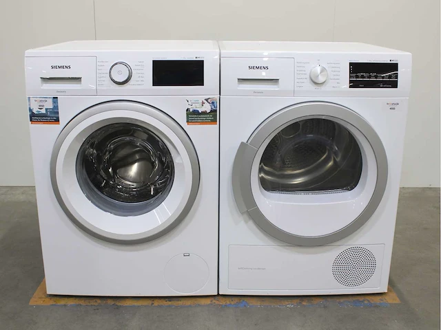 Siemens iq500 isensoric aquastop wasmachine & siemens iq500 isensoric bestcollection selfcleaning condenser wasdroger - afbeelding 2 van  8