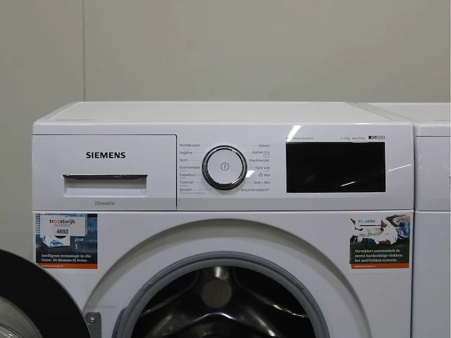 Siemens iq500 isensoric aquastop wasmachine & siemens iq500 isensoric bestcollection selfcleaning condenser wasdroger - afbeelding 3 van  8