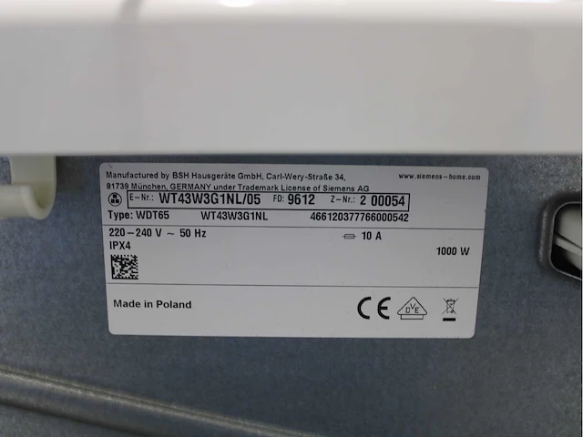 Siemens iq500 isensoric aquastop wasmachine & siemens iq500 isensoric bestcollection selfcleaning condenser wasdroger - afbeelding 8 van  8