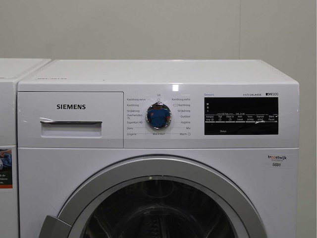 Siemens iq500 isensoric aquastop wasmachine & siemens iq500 isensoric extraklasse wasdroger - afbeelding 6 van  8