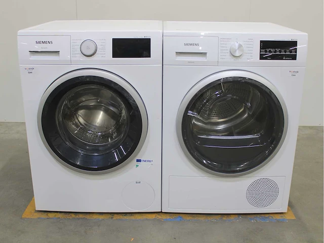 Siemens iq500 isensoric aquastop wasmachine & siemens iq500 isensoric selfcleaning condenser wasdroger - afbeelding 1 van  8