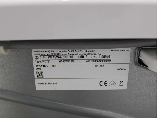 Siemens iq500 isensoric aquastop wasmachine & siemens iq500 isensoric selfcleaning condenser wasdroger - afbeelding 8 van  8