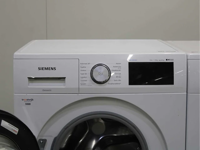 Siemens iq500 isensoric bestcollection aquastop wasmachine & siemens iq500 isensoric selfcleaning condenser extraklasse wasdroger - afbeelding 3 van  8
