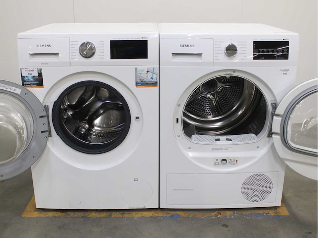 Siemens iq500 isensoric i-dos aquastop iqdrive extraklasse wasmachine & siemens iq500 isensoric selfcleaning condenser extraklasse wasdroger - afbeelding 2 van  8