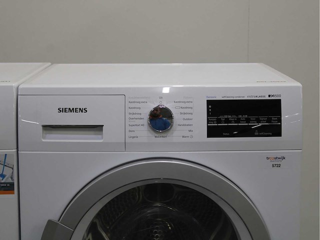 Siemens iq500 isensoric i-dos aquastop iqdrive extraklasse wasmachine & siemens iq500 isensoric selfcleaning condenser extraklasse wasdroger - afbeelding 6 van  8