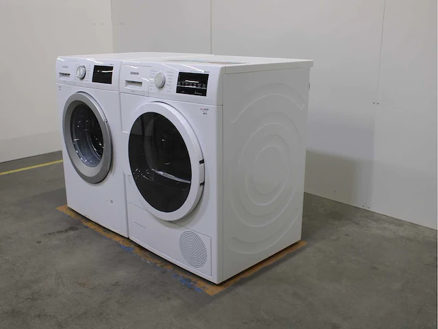 Siemens iq500 isensoric i-dos aquastop iqdrive wasmachine & siemens iq500 isensoric bestcollection selfcleaning condenser wasdroger - afbeelding 7 van  8