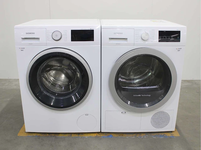 Siemens iq500 isensoric iqdrive aquastop wasmachine & siemens iq300 isensoric wasdroger - afbeelding 1 van  8